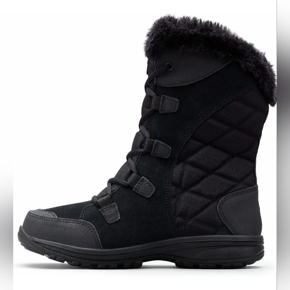 Columbia Womens Ice Maiden II, Black/Columbia Grey, 8 Wide US - Picture 9 of 16